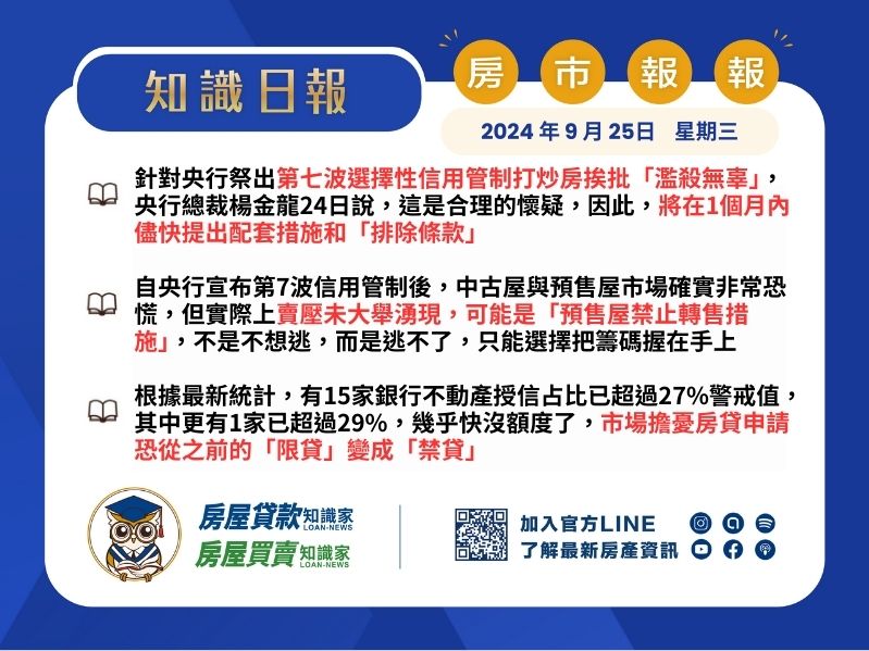 2024年9月25日星期三-知識日報-房市報報